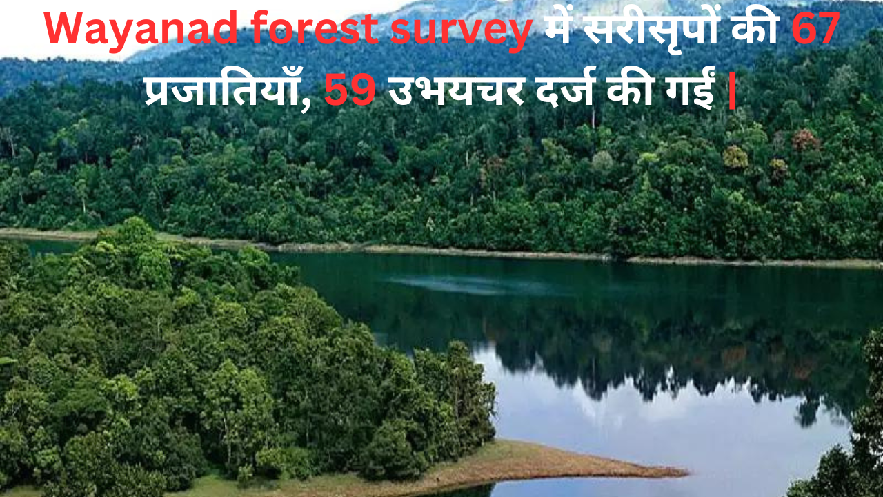 Wayanad forest survey में सरीसृपों की 67 प्रजातियाँ, 59 उभयचर दर्ज की गईं