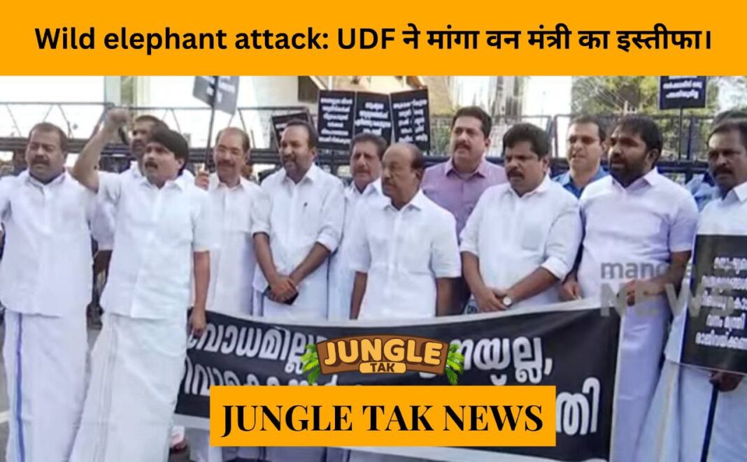 Wild elephant attack: UDF ने वन मंत्री का इस्तीफा मांगा।