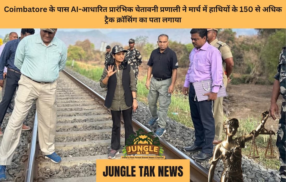 Coimbatore के पास AI-आधारित प्रारंभिक चेतावनी प्रणाली ने मार्च में हाथियों के 150 से अधिक ट्रैक क्रॉसिंग का पता लगाया- JUNGLE TAK