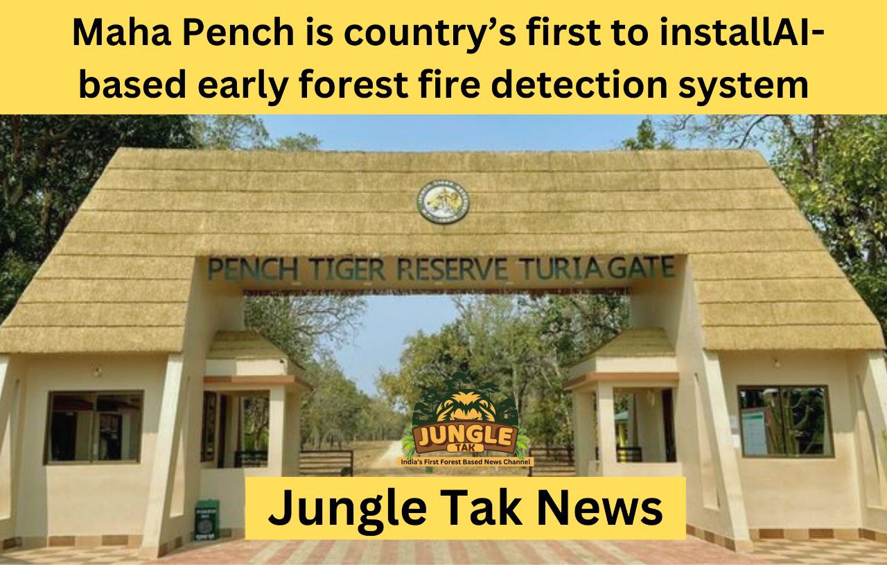 Maha pench देश का पहला ऐसा संस्थान है जिसने AI आधारित प्रारंभिक वन अग्नि पहचान प्रणाली स्थापित की है- JUNGLE TAK