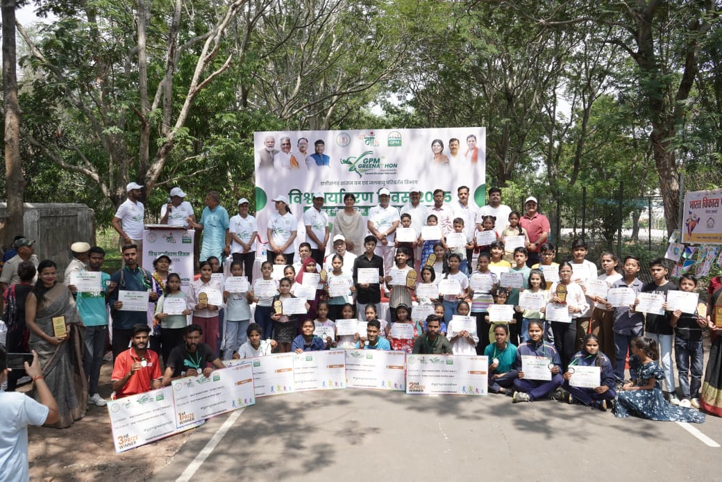 GPM Greenathon 2025: Marwahi Celebrates World Environment Day with Marathon, Art & Tree Plantation- JUNGLE TAK