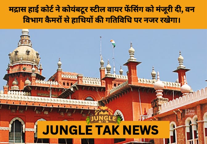 Madras High Court Approves Eco-Sensitive Steel Fencing to Curb Human-Elephant Conflict in Coimbatore- JUNGLE TAK