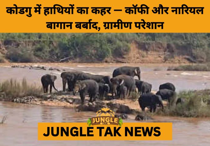 Elephant Raids Spark Panic in Kodagu Villages, Ravaging Coffee and Areca Plantations- JUNGLE TAK