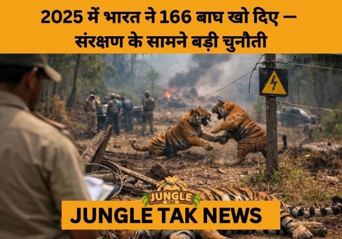 India Records 166 Tiger Deaths in 2025, NTCA Data Shows Rising Pressures- JUNGLE TAK