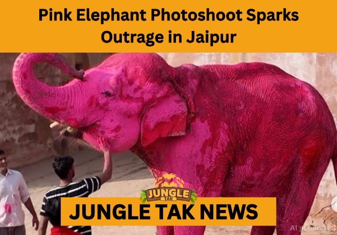 Jaipur pink elephant controversy